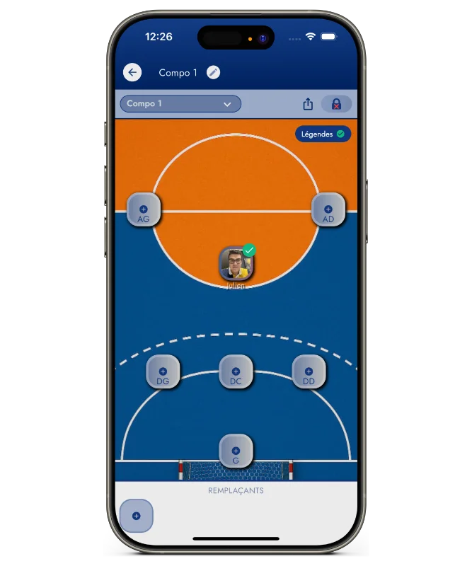 Visuel fonctionnalité : Composition d'équipe